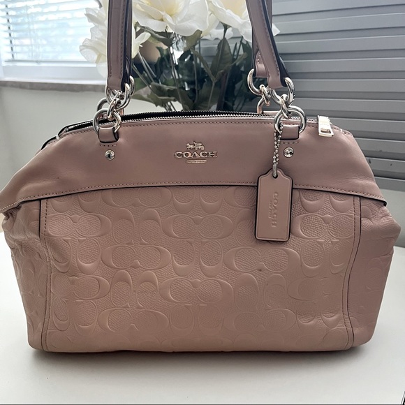 Coach Nude Pink Carryall Leather Signature Bag - Picture 1 of 7